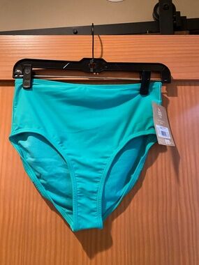 Women’s Teal Green Seabreeze High Waisted Brief Swimsuit Bottom NWT Size S